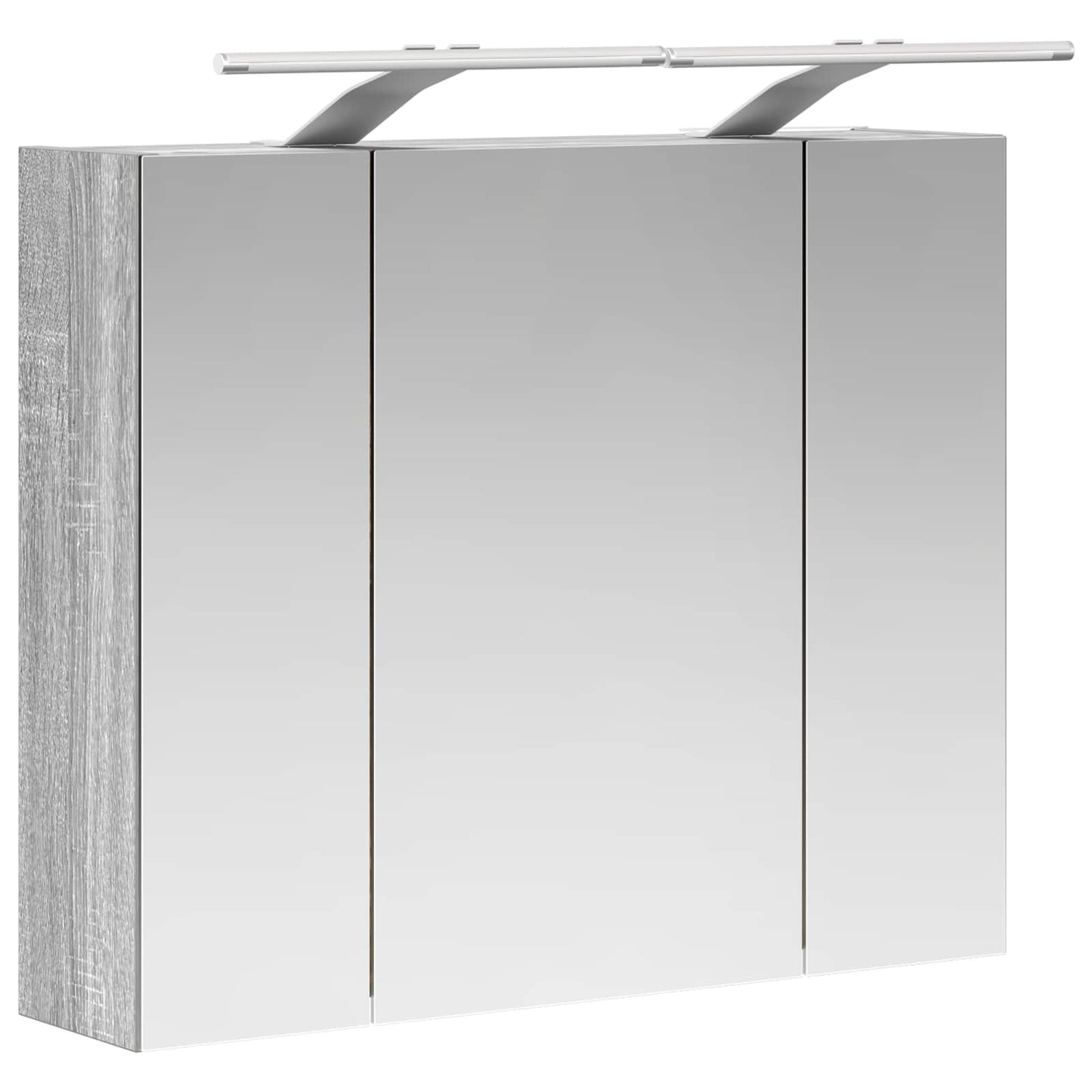 vidaXL Bathroom Mirror Cabinet Grey Sonoma 60 x 14.5 x 50 cm