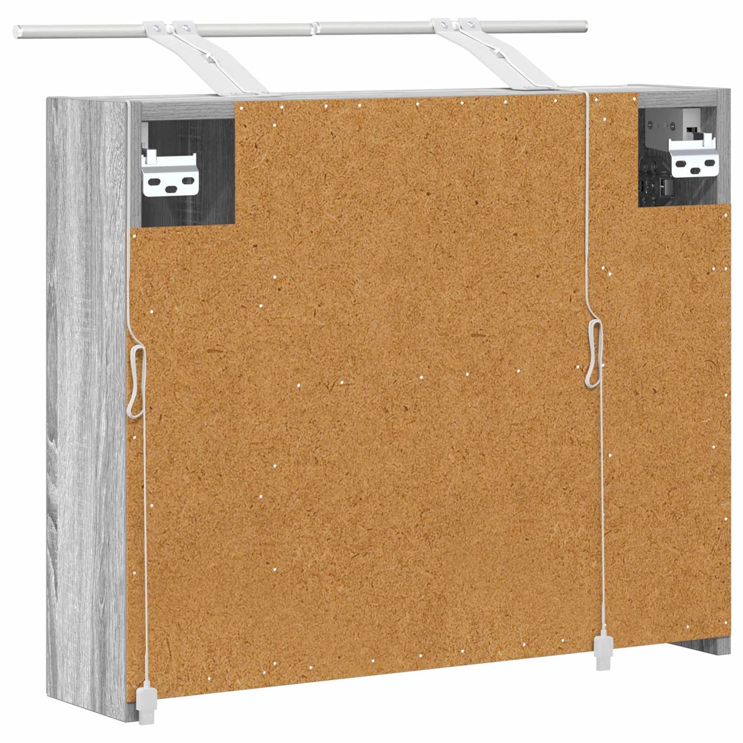 vidaXL Bathroom Mirror Cabinet Grey Sonoma 60 x 14.5 x 50 cm