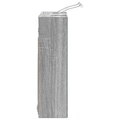 vidaXL Bathroom Mirror Cabinet Grey Sonoma 60 x 14.5 x 50 cm