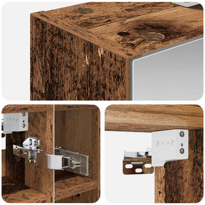 vidaXL Bathroom Mirror Cabinet Old Wood 60 x 14.5 x 50 cm