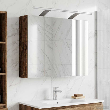 vidaXL Bathroom Mirror Cabinet Old Wood 60 x 14.5 x 50 cm