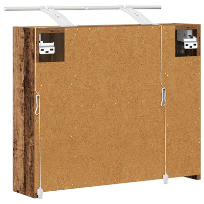 vidaXL Bathroom Mirror Cabinet Old Wood 60 x 14.5 x 50 cm