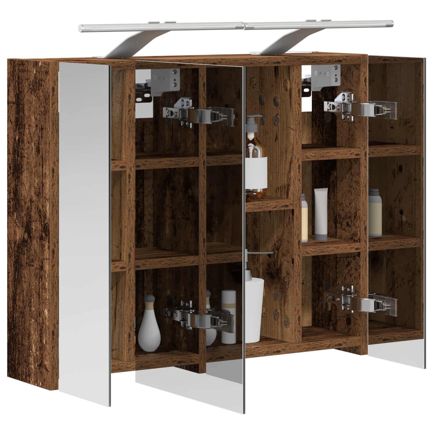 vidaXL Bathroom Mirror Cabinet Old Wood 60 x 14.5 x 50 cm