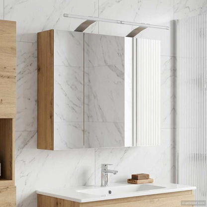 vidaXL Bathroom Mirror Cabinet Artisian Oak 60 x 14.5 x 50 cm