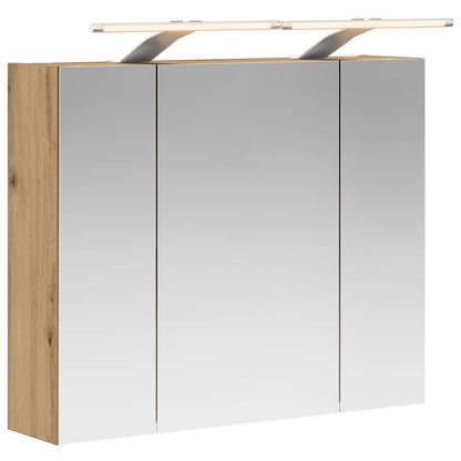 vidaXL Bathroom Mirror Cabinet Artisian Oak 60 x 14.5 x 50 cm