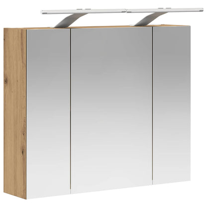 vidaXL Bathroom Mirror Cabinet Artisian Oak 60 x 14.5 x 50 cm