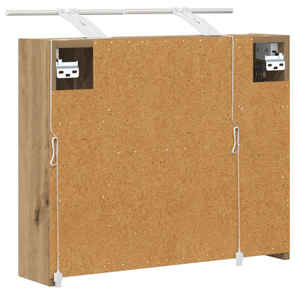 vidaXL Bathroom Mirror Cabinet Artisian Oak 60 x 14.5 x 50 cm