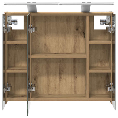 vidaXL Bathroom Mirror Cabinet Artisian Oak 60 x 14.5 x 50 cm