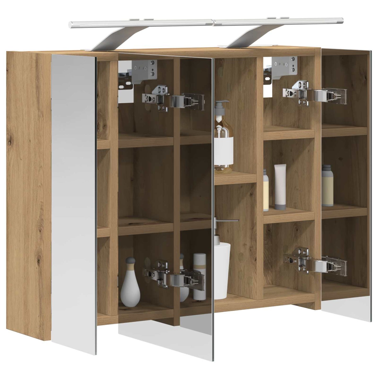 vidaXL Bathroom Mirror Cabinet Artisian Oak 60 x 14.5 x 50 cm