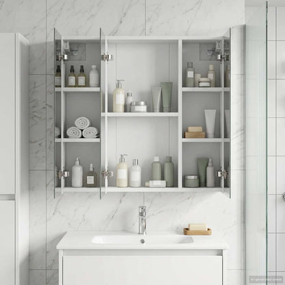 vidaXL Bathroom Mirror Cabinet White 70 x 14.5 x 70 cm Engineered wood