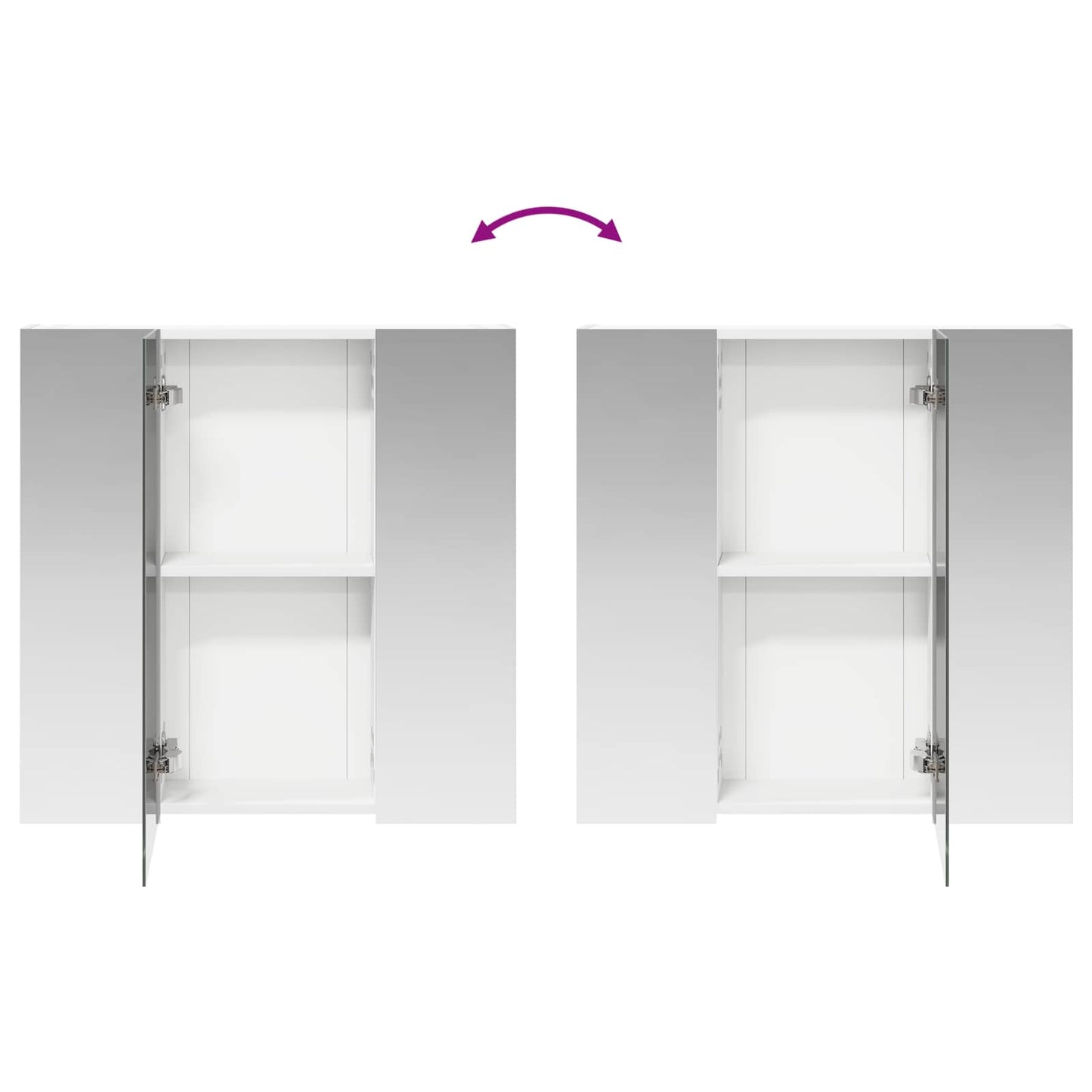 vidaXL Bathroom Mirror Cabinet White 70 x 14.5 x 70 cm Engineered wood