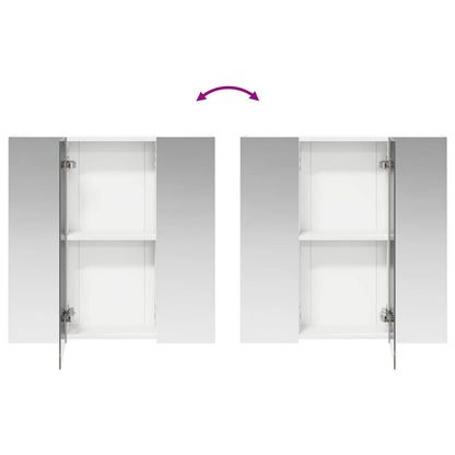 vidaXL Bathroom Mirror Cabinet White 70 x 14.5 x 70 cm Engineered wood