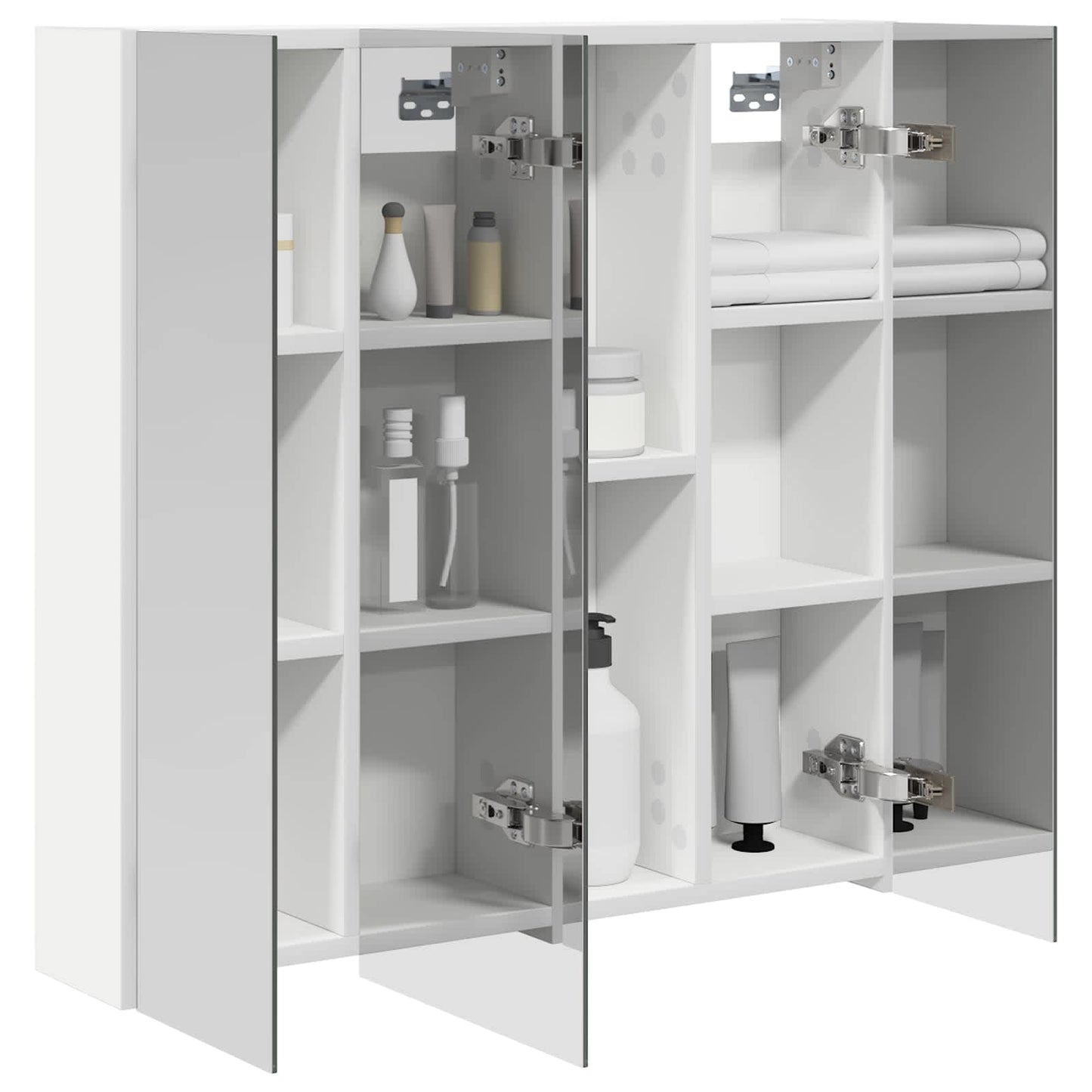 vidaXL Bathroom Mirror Cabinet White 70 x 14.5 x 70 cm Engineered wood