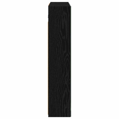 vidaXL Bathroom Mirror Cabinet Black Oak 70 x 14.5 x 70 cm