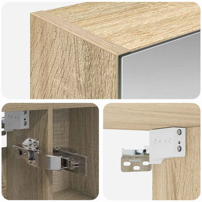 vidaXL Bathroom Mirror Cabinet Sonoma Oak 70 x 14.5 x 70 cm