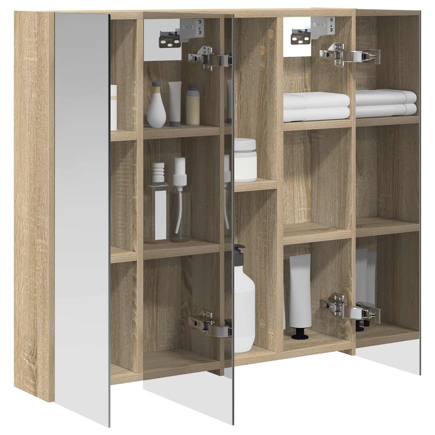 vidaXL Bathroom Mirror Cabinet Sonoma Oak 70 x 14.5 x 70 cm