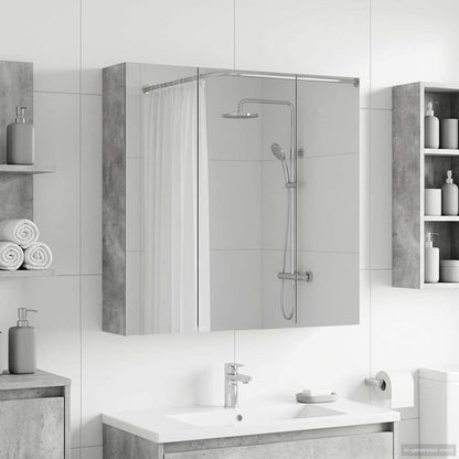 vidaXL Bathroom Mirror Cabinet Concrete Grey 70 x 14.5 x 70 cm