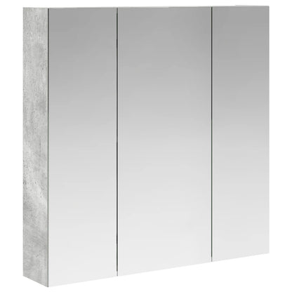 vidaXL Bathroom Mirror Cabinet Concrete Grey 70 x 14.5 x 70 cm
