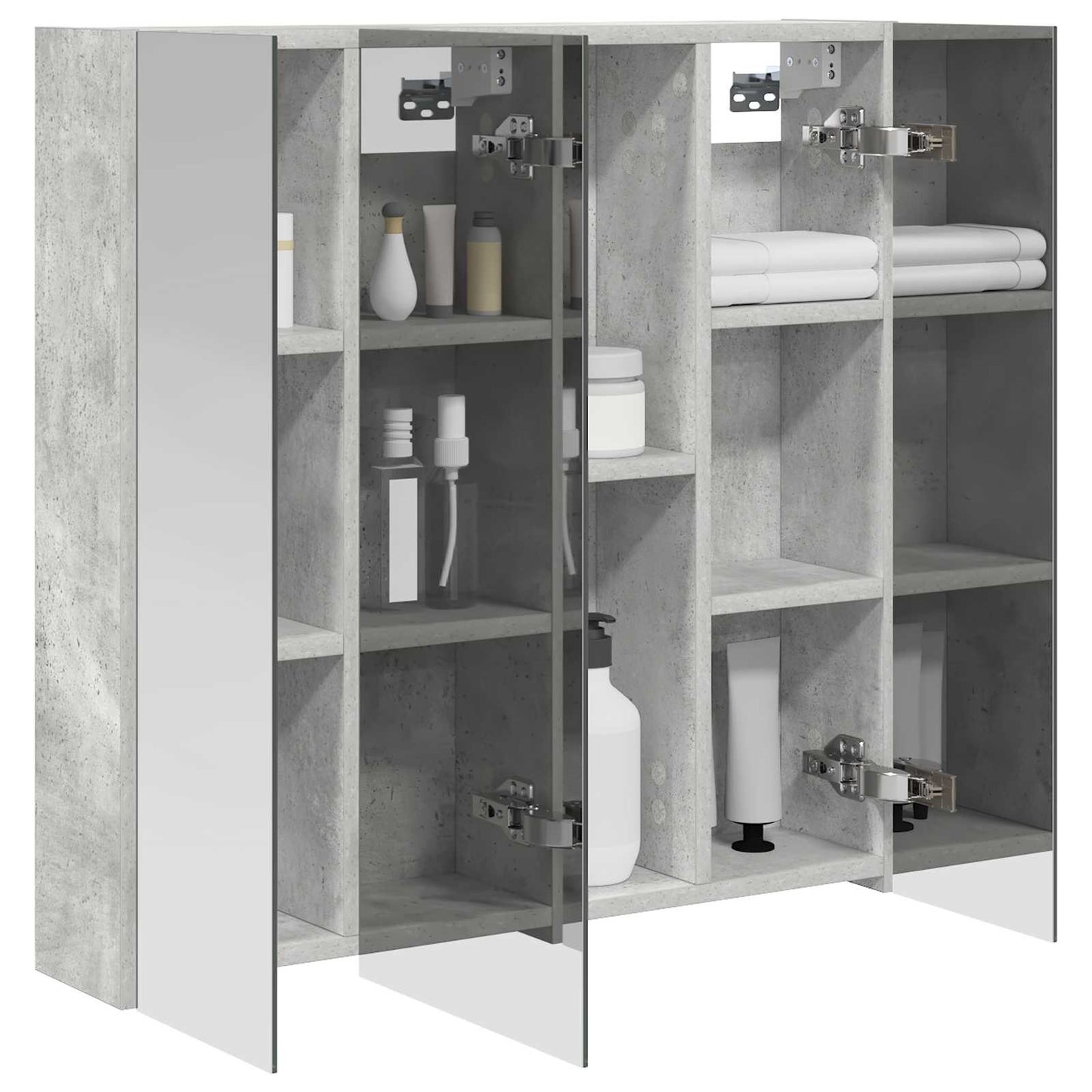 vidaXL Bathroom Mirror Cabinet Concrete Grey 70 x 14.5 x 70 cm