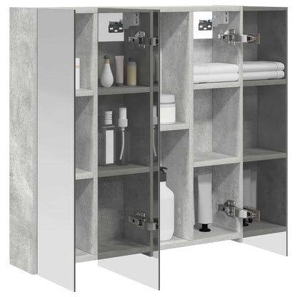 vidaXL Bathroom Mirror Cabinet Concrete Grey 70 x 14.5 x 70 cm
