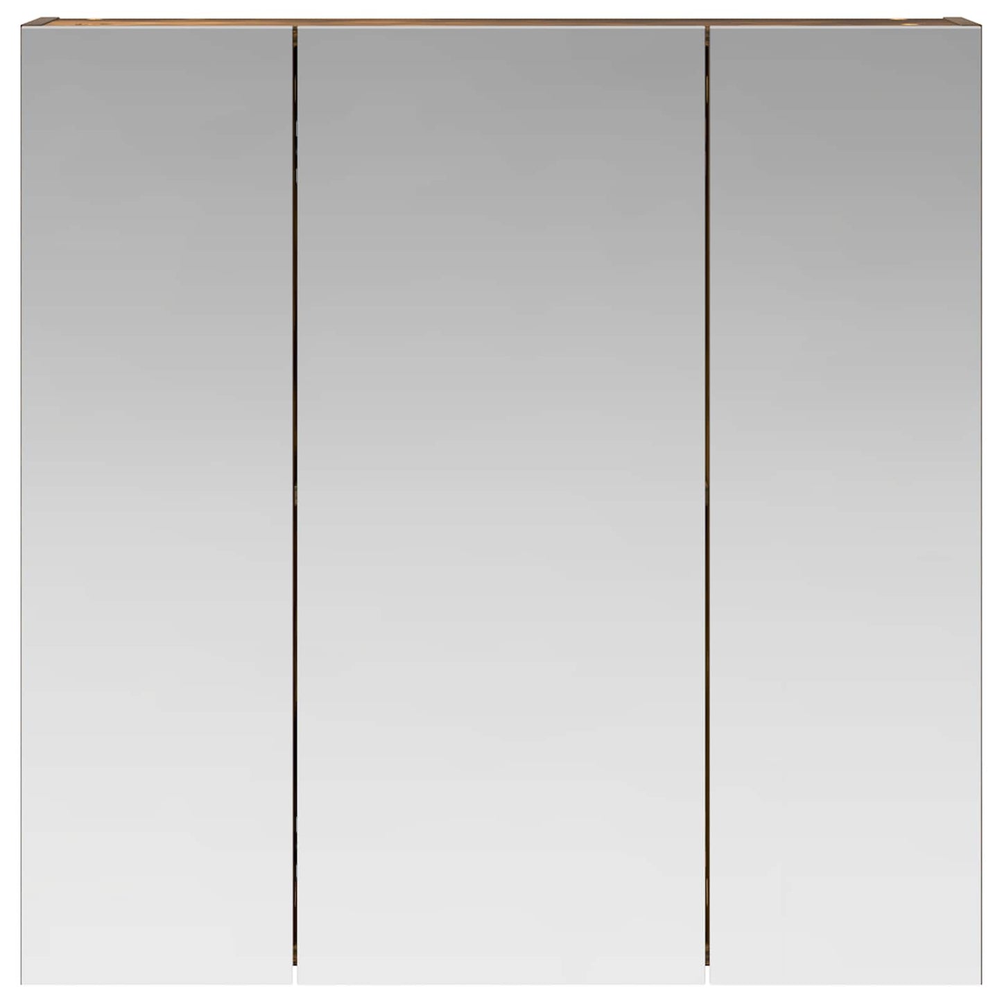 vidaXL Bathroom Mirror Cabinet Smoked Oak 70 x 14.5 x 70 cm