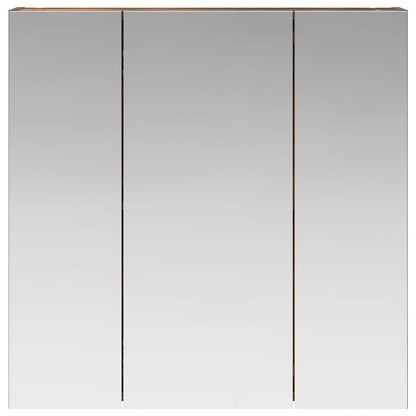 vidaXL Bathroom Mirror Cabinet Smoked Oak 70 x 14.5 x 70 cm