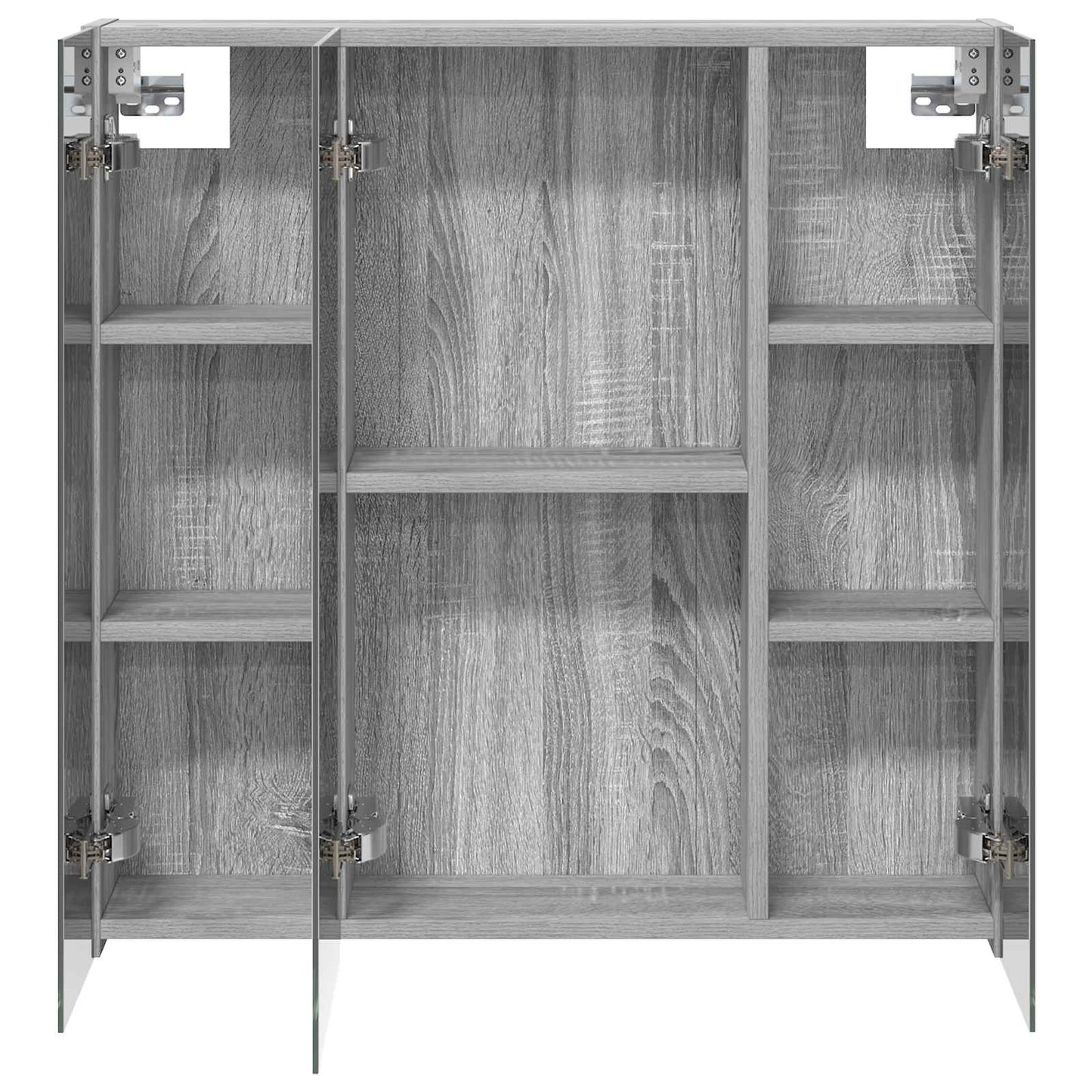 vidaXL Bathroom Mirror Cabinet Grey Sonoma 70 x 14.5 x 70 cm
