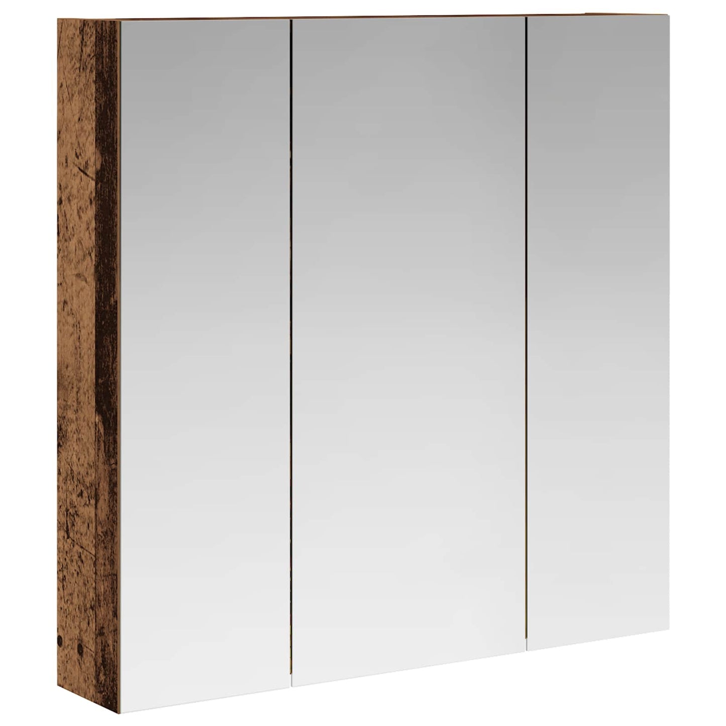 vidaXL Bathroom Mirror Cabinet Old Wood 70 x 14.5 x 70 cm