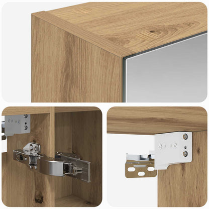 vidaXL Bathroom Mirror Cabinet Artisian Oak 70 x 14.5 x 70 cm