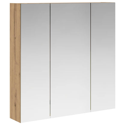 vidaXL Bathroom Mirror Cabinet Artisian Oak 70 x 14.5 x 70 cm