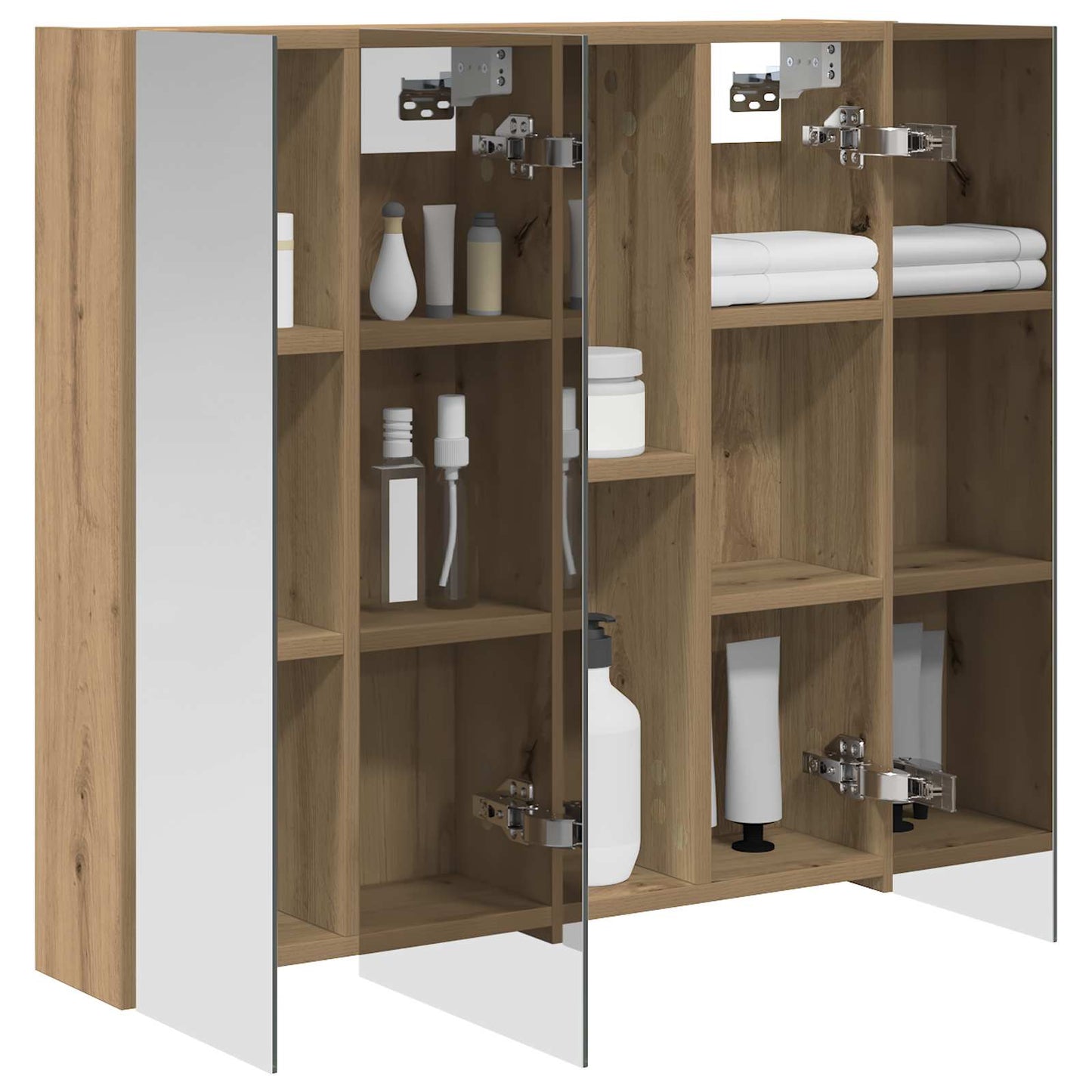 vidaXL Bathroom Mirror Cabinet Artisian Oak 70 x 14.5 x 70 cm