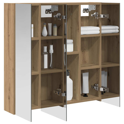 vidaXL Bathroom Mirror Cabinet Artisian Oak 70 x 14.5 x 70 cm