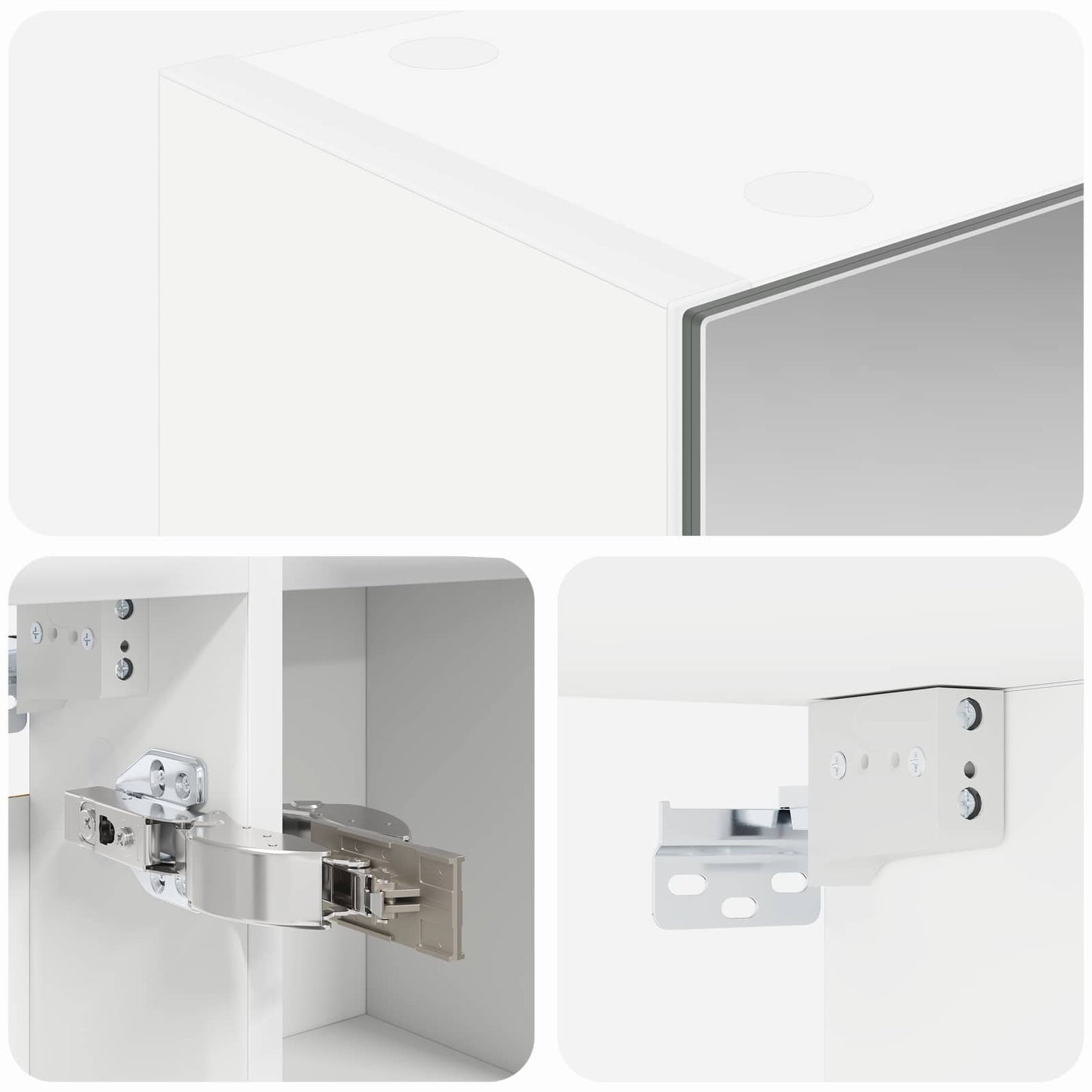 vidaXL Bathroom Mirror Cabinet White 70 x 14.5 x 70 cm Engineered wood