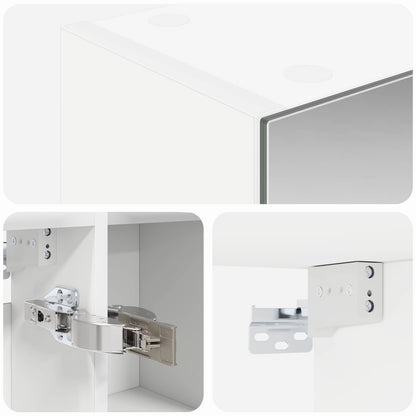 vidaXL Bathroom Mirror Cabinet White 70 x 14.5 x 70 cm Engineered wood