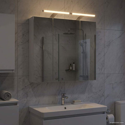 vidaXL Bathroom Mirror Cabinet White 70 x 14.5 x 70 cm Engineered wood