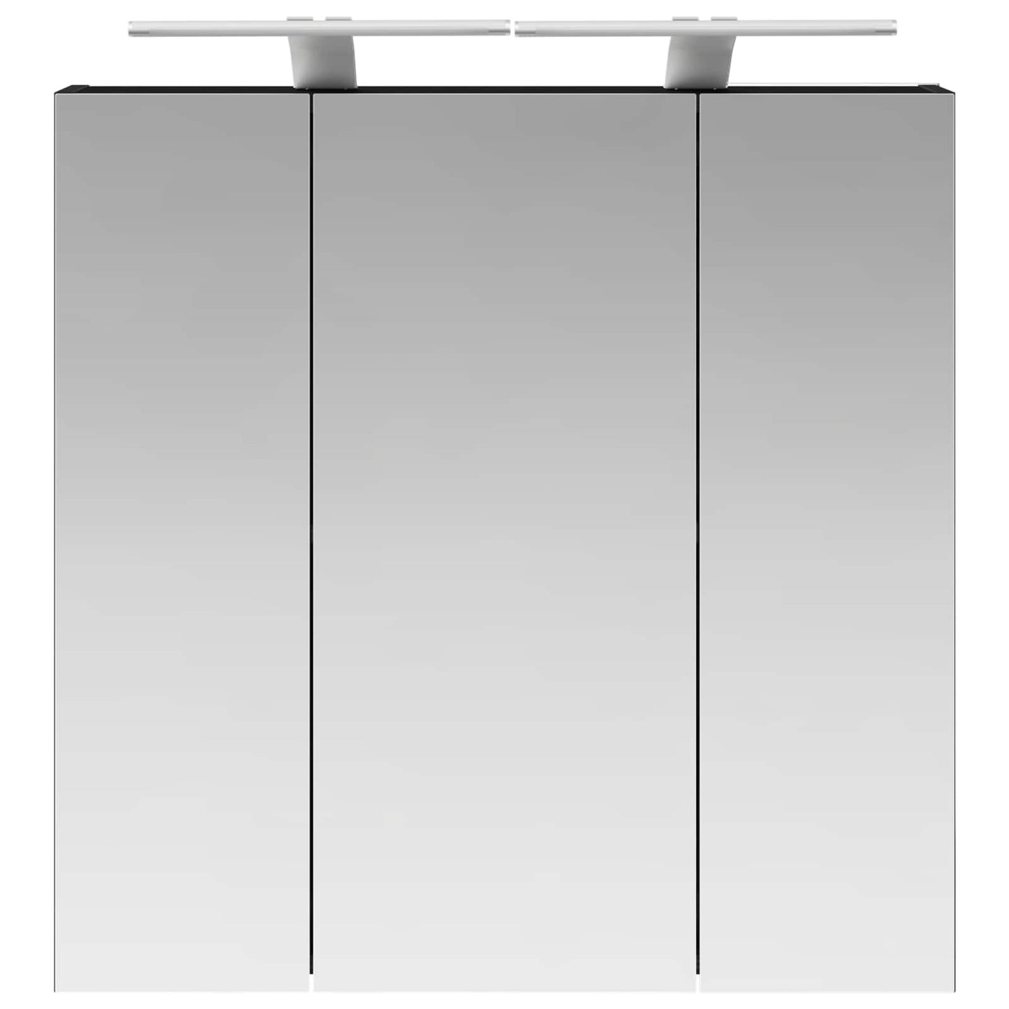 vidaXL Bathroom Mirror Cabinet Black Oak 70 x 14.5 x 70 cm