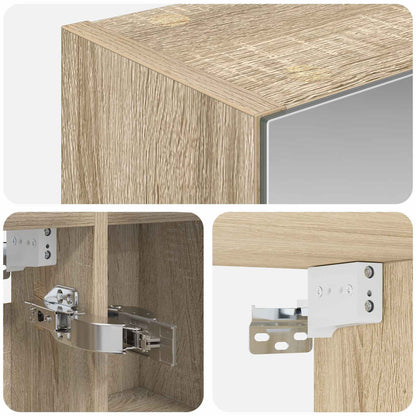 vidaXL Bathroom Mirror Cabinet Sonoma Oak 70 x 14.5 x 70 cm