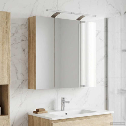 vidaXL Bathroom Mirror Cabinet Sonoma Oak 70 x 14.5 x 70 cm