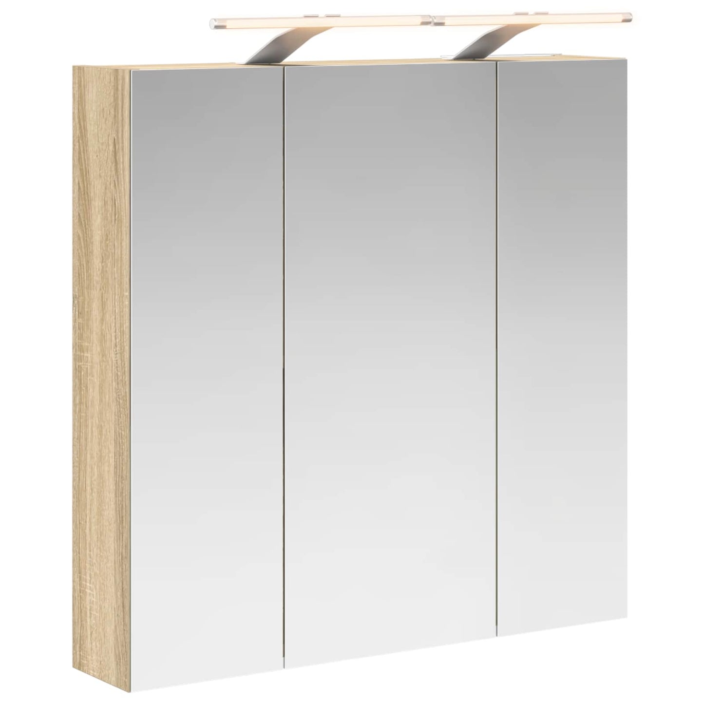 vidaXL Bathroom Mirror Cabinet Sonoma Oak 70 x 14.5 x 70 cm