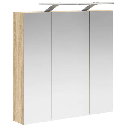 vidaXL Bathroom Mirror Cabinet Sonoma Oak 70 x 14.5 x 70 cm