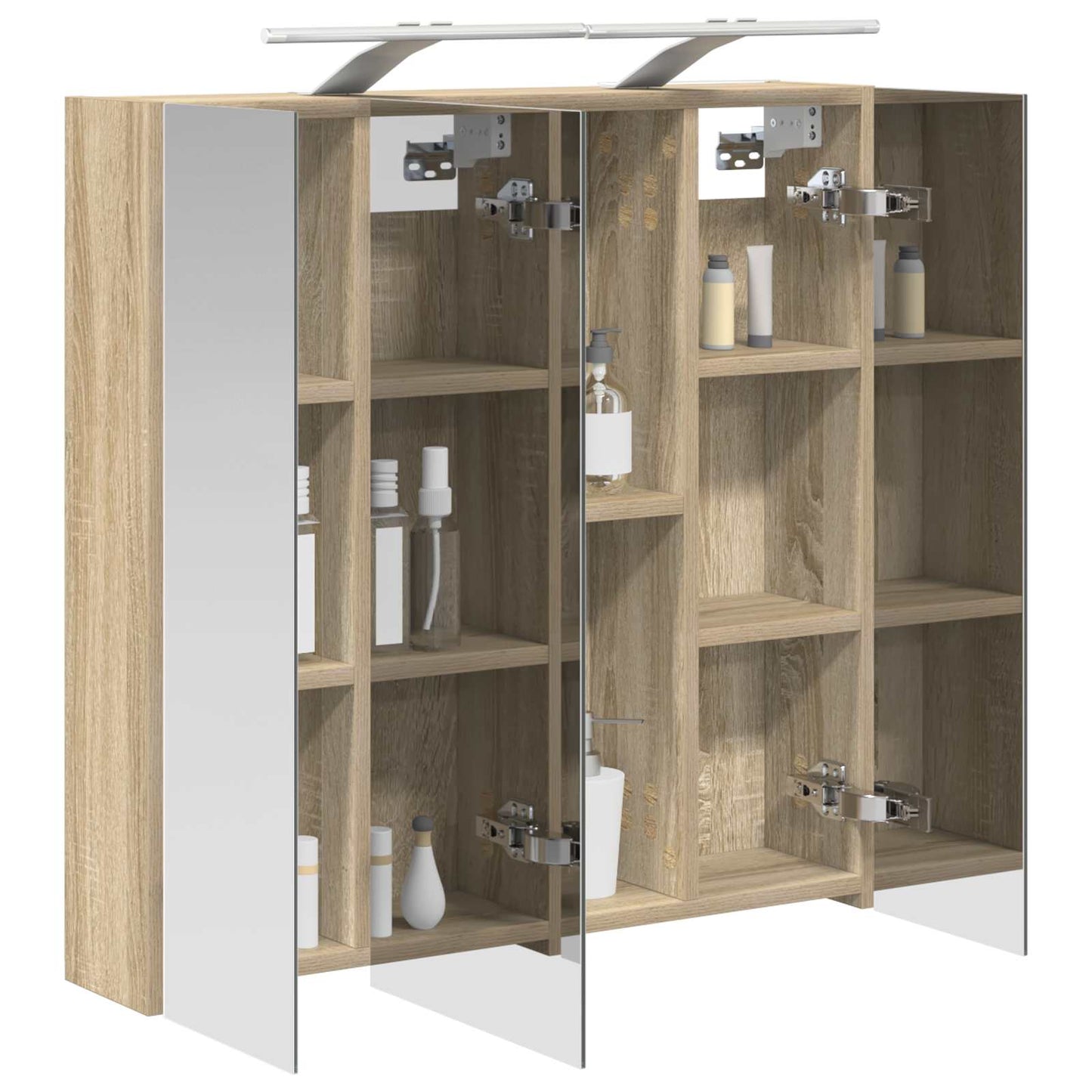 vidaXL Bathroom Mirror Cabinet Sonoma Oak 70 x 14.5 x 70 cm