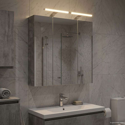 vidaXL Bathroom Mirror Cabinet Concrete Grey 70 x 14.5 x 70 cm