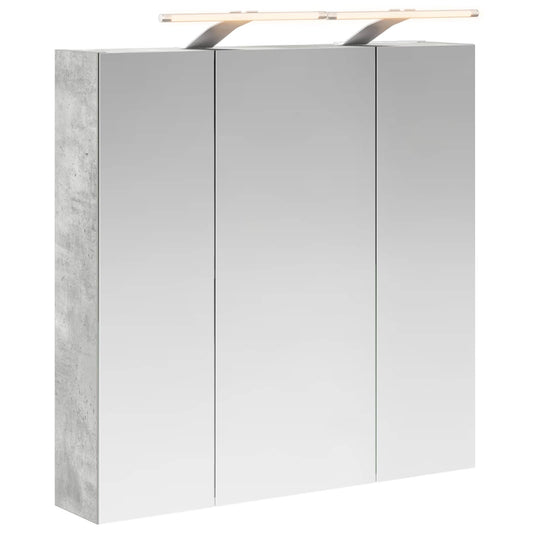 vidaXL Bathroom Mirror Cabinet Concrete Grey 70 x 14.5 x 70 cm