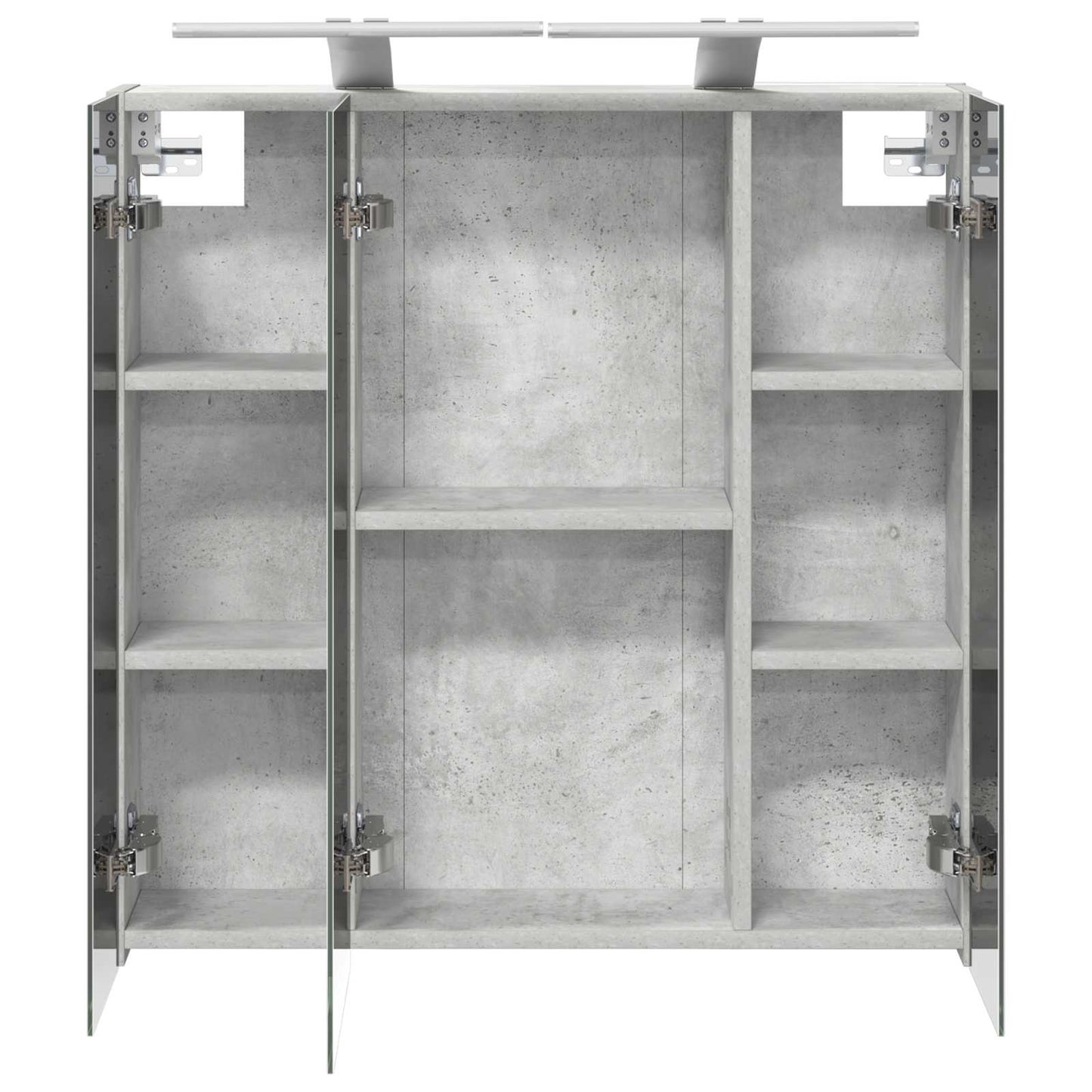 vidaXL Bathroom Mirror Cabinet Concrete Grey 70 x 14.5 x 70 cm