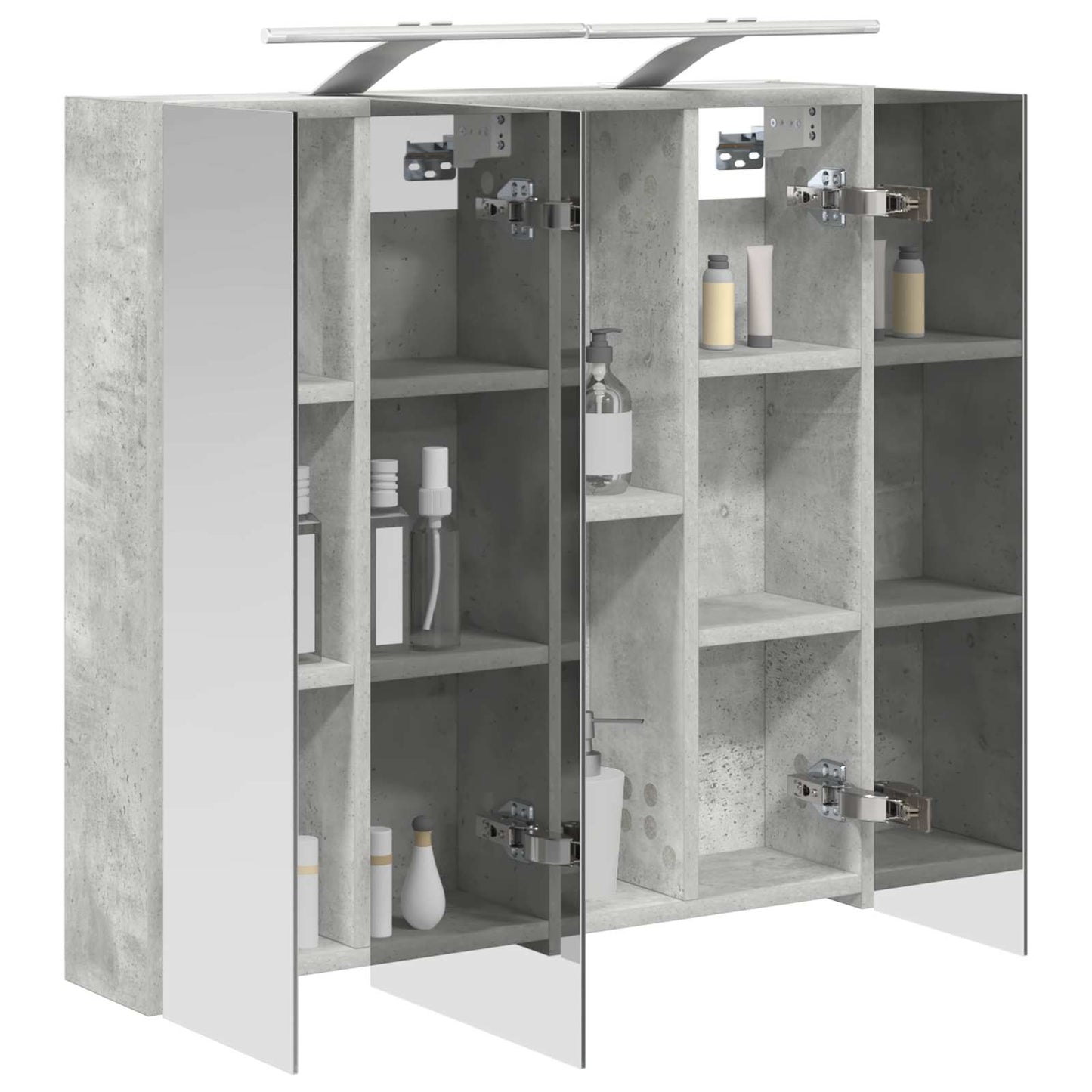 vidaXL Bathroom Mirror Cabinet Concrete Grey 70 x 14.5 x 70 cm