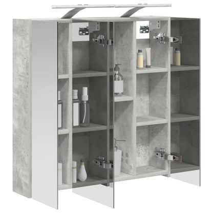 vidaXL Bathroom Mirror Cabinet Concrete Grey 70 x 14.5 x 70 cm