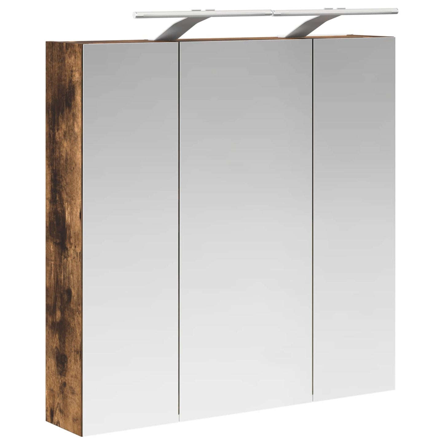 vidaXL Bathroom Mirror Cabinet Smoked Oak 70 x 14.5 x 70 cm