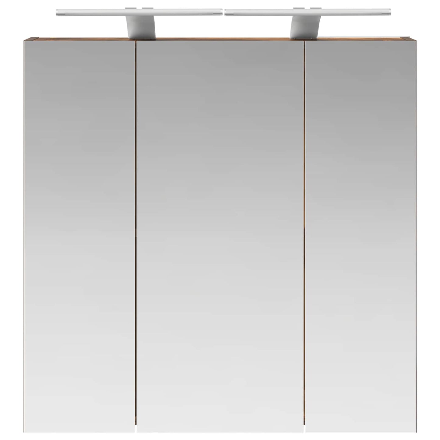 vidaXL Bathroom Mirror Cabinet Smoked Oak 70 x 14.5 x 70 cm