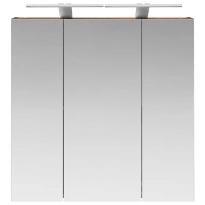 vidaXL Bathroom Mirror Cabinet Smoked Oak 70 x 14.5 x 70 cm