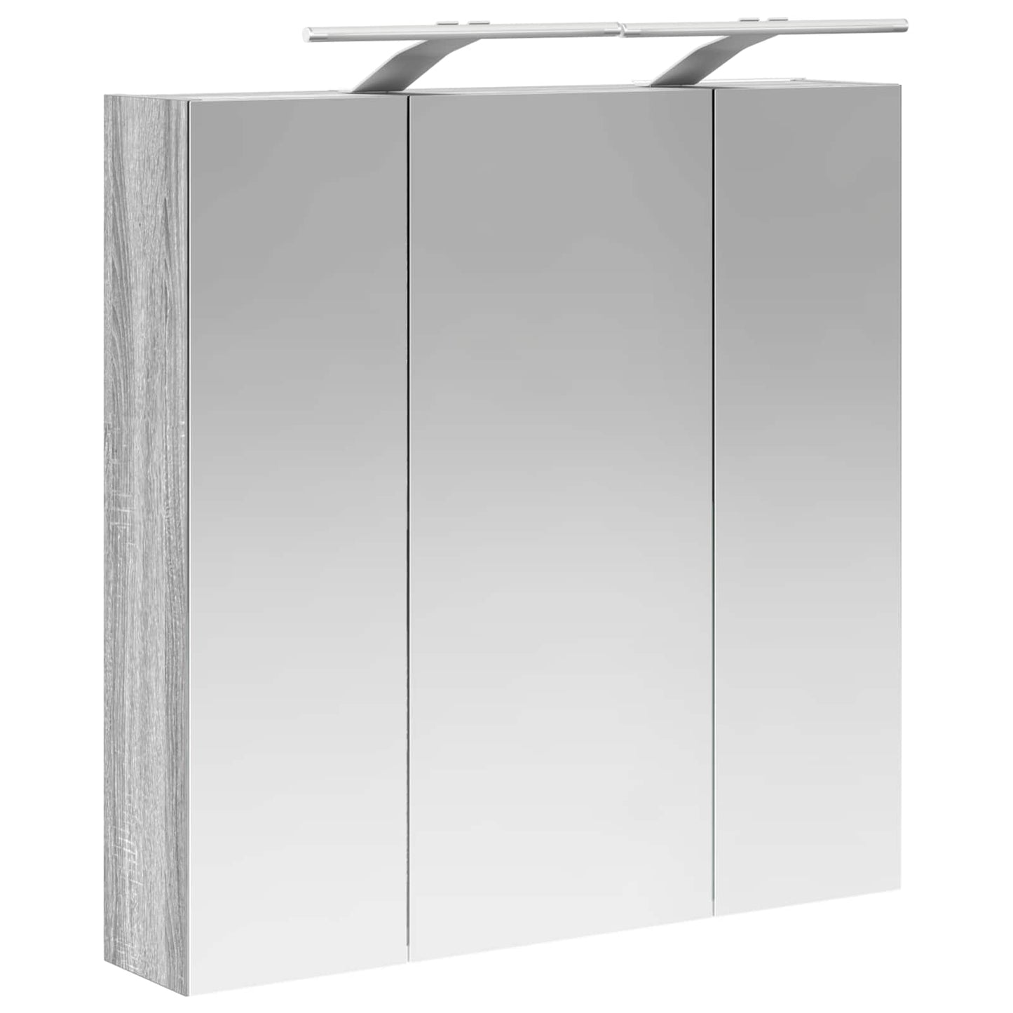 vidaXL Bathroom Mirror Cabinet Grey Sonoma 70 x 14.5 x 70 cm
